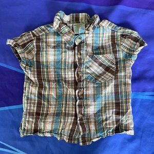 🔥6/$10🔥 Kidgets Baby Boy Button-Down Shirt, 12 Months, Plaid